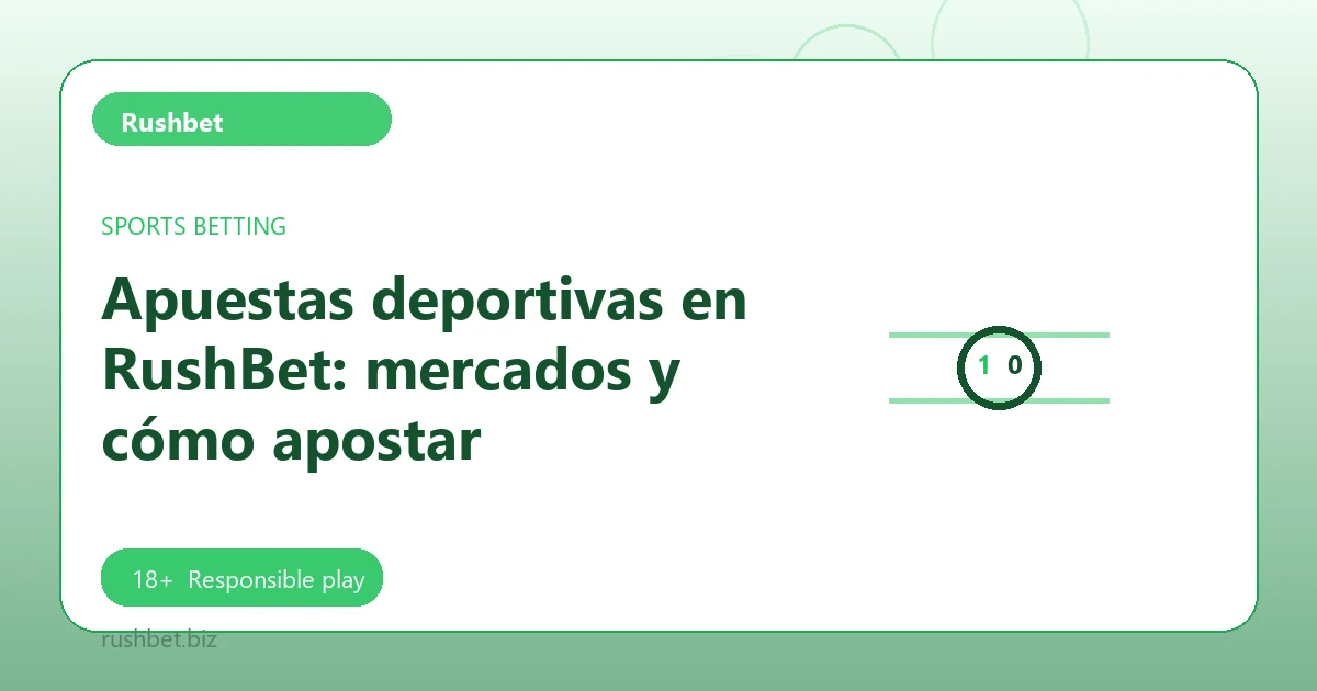 Apuestas deportivas en RushBet: mercados y cómo apostar - Rushbet guide